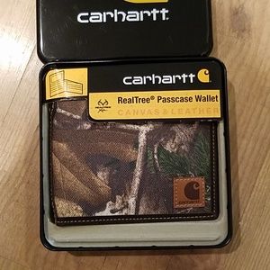 Canvas and leather wallet